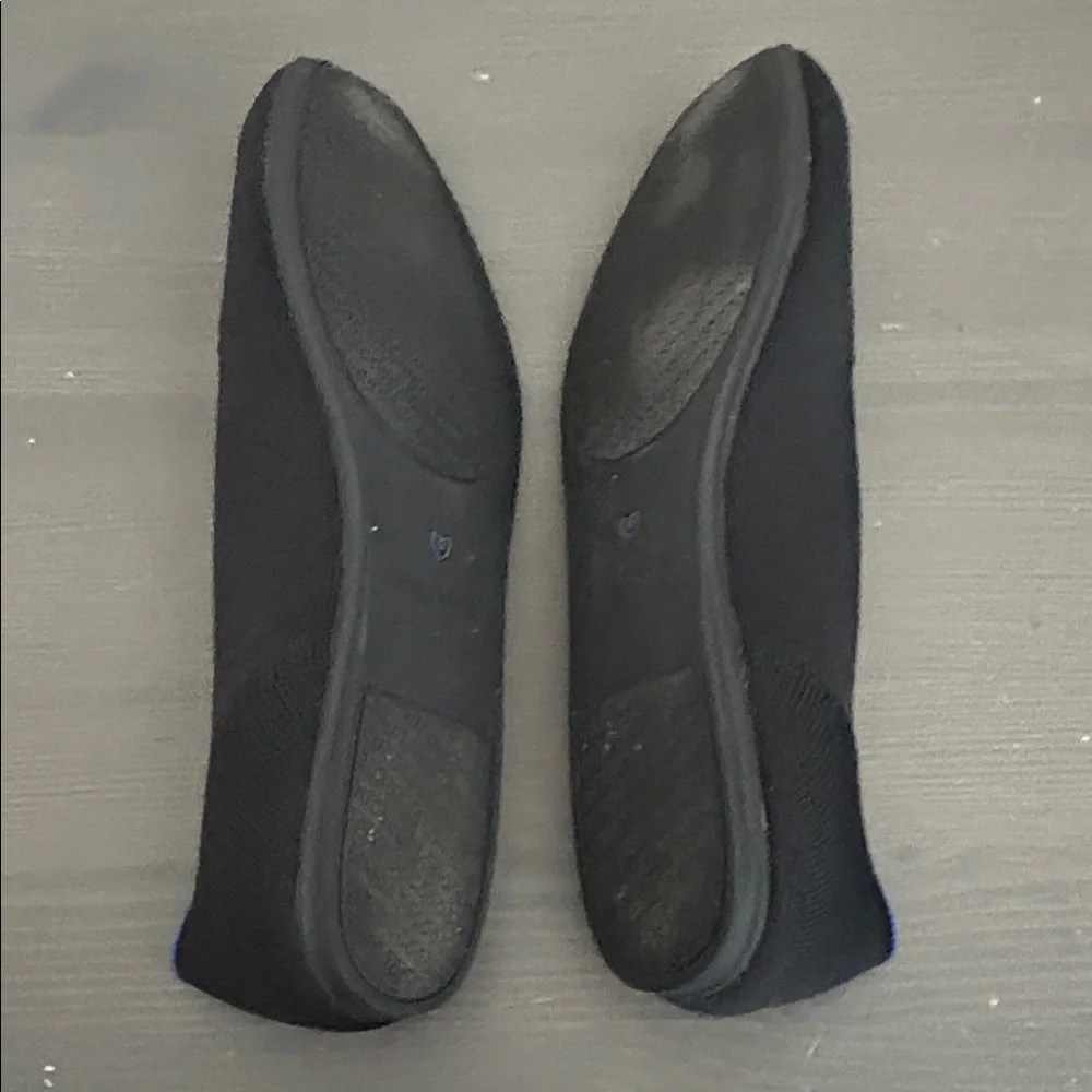 Rothy's The Square Flats Womens Black Minimalist Neutral Slip On Knit Size 10 - Picture 6 of 12